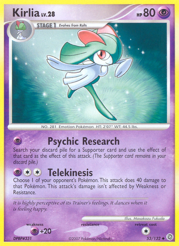 Kirlia (53/132) [Diamond & Pearl: Secret Wonders] - The Mythic Store | 24h Order Processing