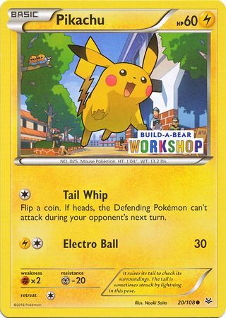 Pikachu (20/108) (Build A Bear Workshop Exclusive) [Miscellaneous Cards] - The Mythic Store | 24h Order Processing