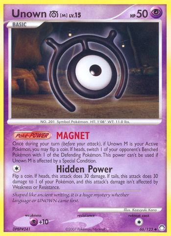Unown M (66/123) [Diamond & Pearl: Mysterious Treasures] - The Mythic Store | 24h Order Processing