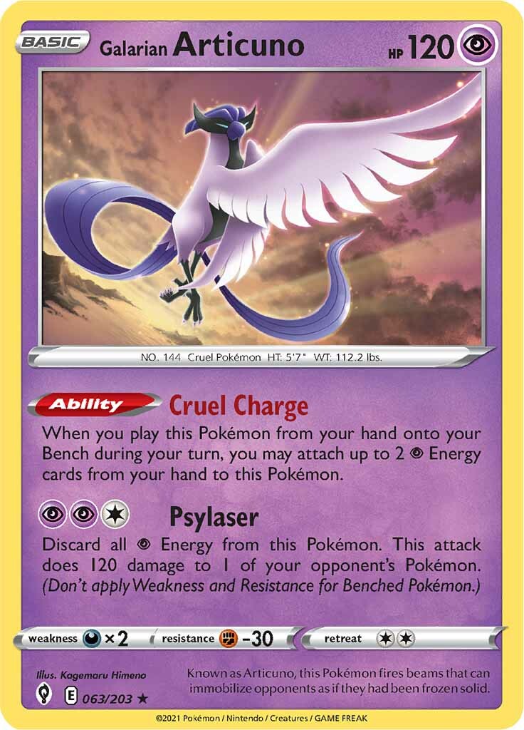 Galarian Articuno (063/203) (Theme Deck Exclusive) [Sword & Shield: Evolving Skies] - The Mythic Store | 24h Order Processing