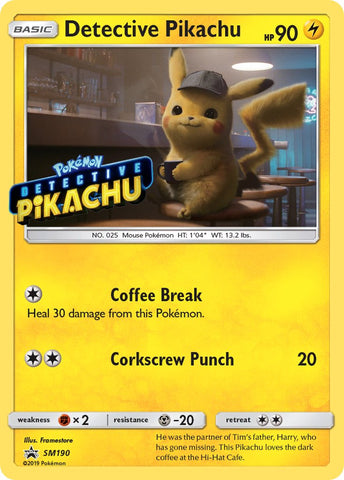 Detective Pikachu (SM190) (Stamped) [Sun & Moon: Black Star Promos] - The Mythic Store | 24h Order Processing