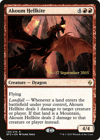 Akoum Hellkite [Battle for Zendikar Prerelease Promos] - The Mythic Store | 24h Order Processing