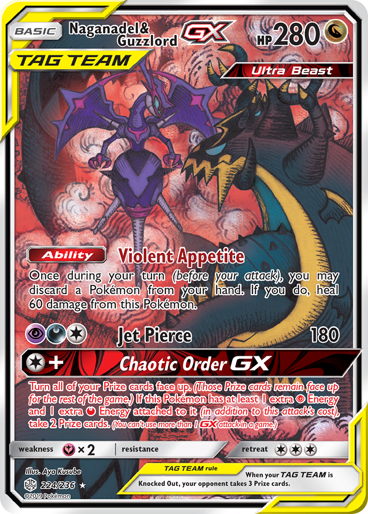 Naganadel & Guzzlord GX (224/236) [Sun & Moon: Cosmic Eclipse] - The Mythic Store | 24h Order Processing
