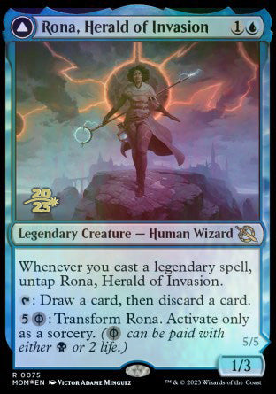Rona, Herald of Invasion // Rona, Tolarian Obliterator [March of the Machine Prerelease Promos] - The Mythic Store | 24h Order Processing