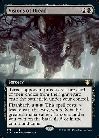 Visions of Dread (Extended Art) [Innistrad: Midnight Hunt Commander] - The Mythic Store | 24h Order Processing