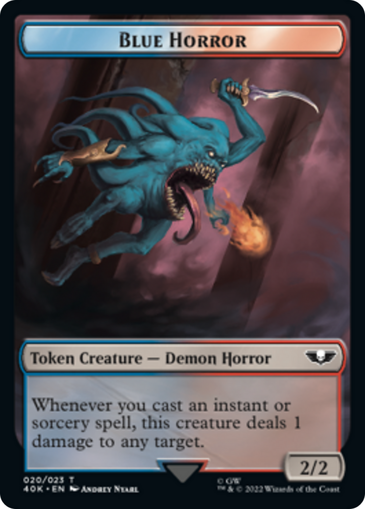 Spawn // Blue Horror Double-Sided (Surge Foil) [Warhammer 40,000 Tokens] - The Mythic Store | 24h Order Processing