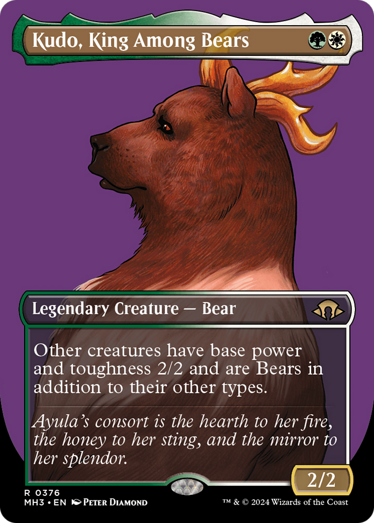 Kudo, King Among Bears (Borderless) [Modern Horizons 3] - The Mythic Store | 24h Order Processing