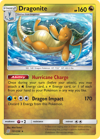 Dragonite (151/236) (Cosmos Holo) [Sun & Moon: Unified Minds] - The Mythic Store | 24h Order Processing
