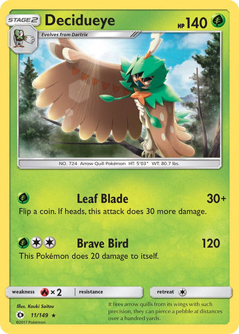 Decidueye (11/149) (Theme Deck Exclusive) [Sun & Moon: Base Set] - The Mythic Store | 24h Order Processing