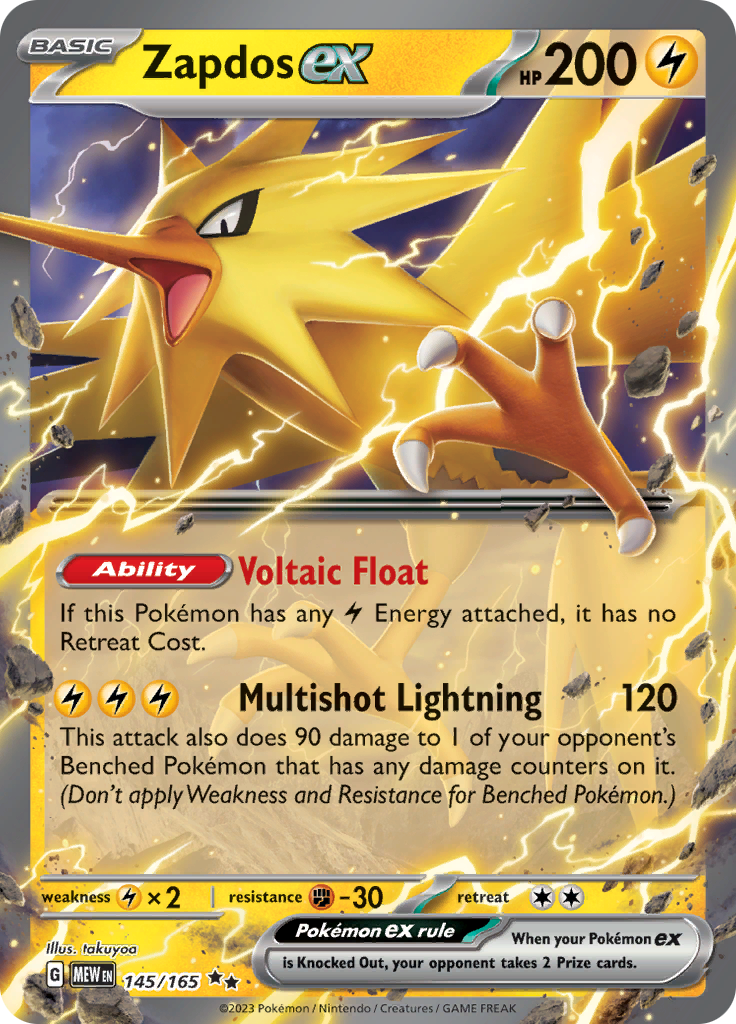 Zapdos ex (145/165) [Scarlet & Violet 151] - The Mythic Store | 24h Order Processing