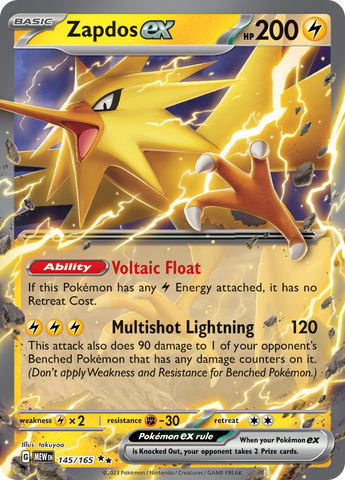 Zapdos ex (145/165) [Scarlet & Violet 151] - The Mythic Store | 24h Order Processing