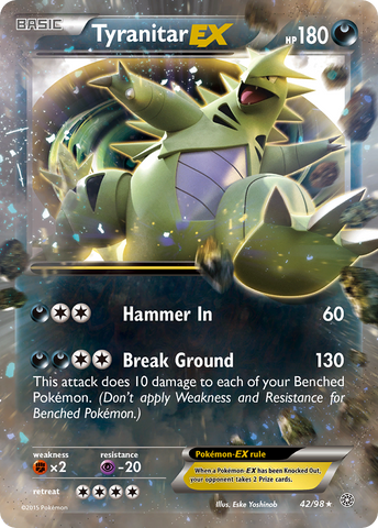 Tyranitar EX (42/98) [XY: Ancient Origins] - The Mythic Store | 24h Order Processing