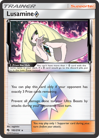 Lusamine (182/214) (Prism Star) [Sun & Moon: Lost Thunder] - The Mythic Store | 24h Order Processing