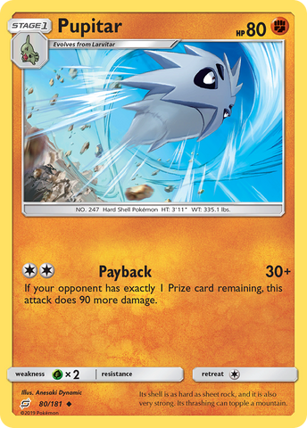 Pupitar (80/181) [Sun & Moon: Team Up] - The Mythic Store | 24h Order Processing