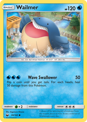 Wailmer (39/168) [Sun & Moon: Celestial Storm] - The Mythic Store | 24h Order Processing