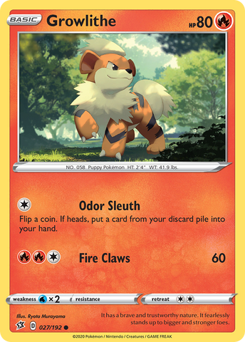 Growlithe (027/192) [Sword & Shield: Rebel Clash] - The Mythic Store | 24h Order Processing