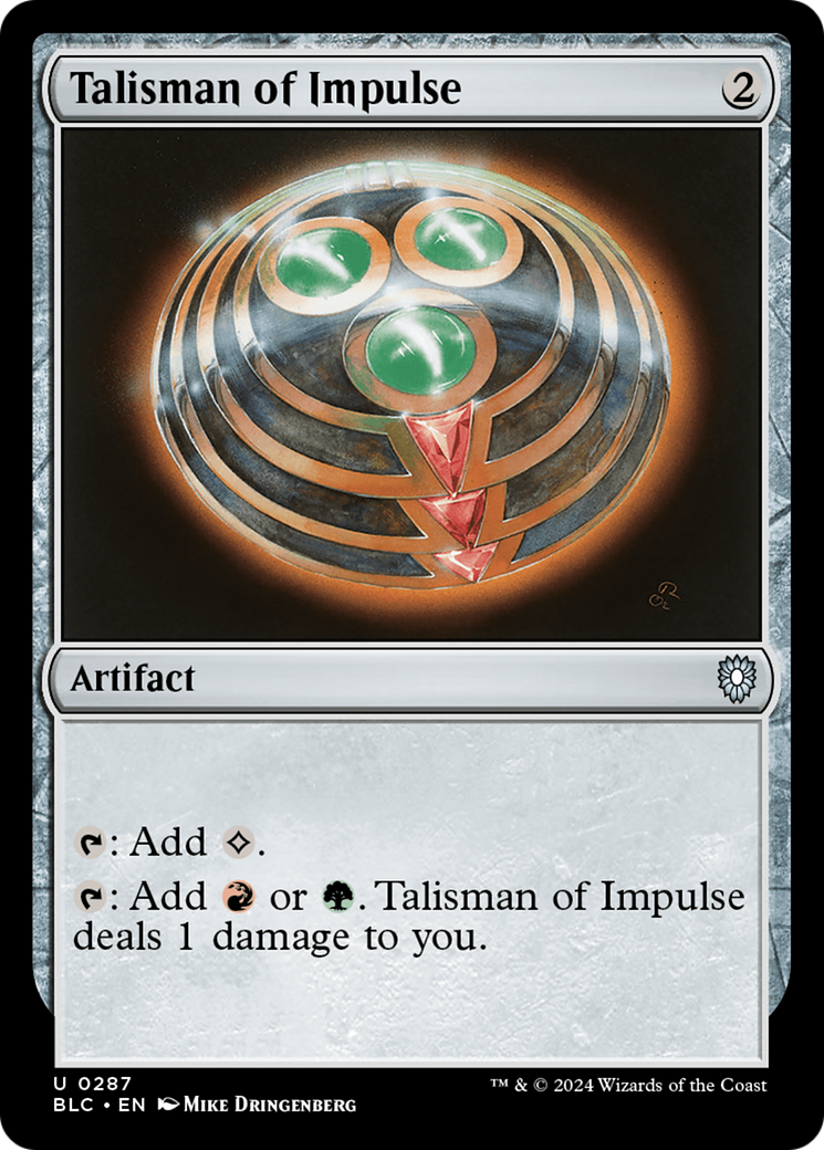 Talisman of Impulse [Bloomburrow Commander] - The Mythic Store | 24h Order Processing