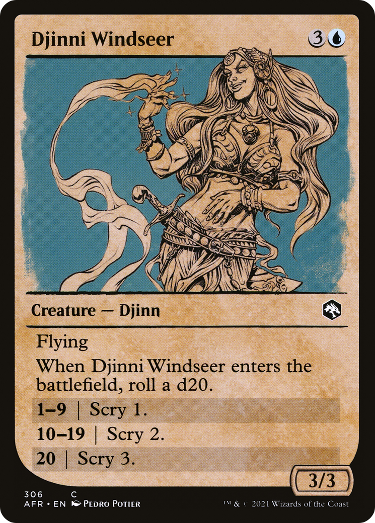 Djinni Windseer (Showcase) [Dungeons & Dragons: Adventures in the Forgotten Realms] - The Mythic Store | 24h Order Processing