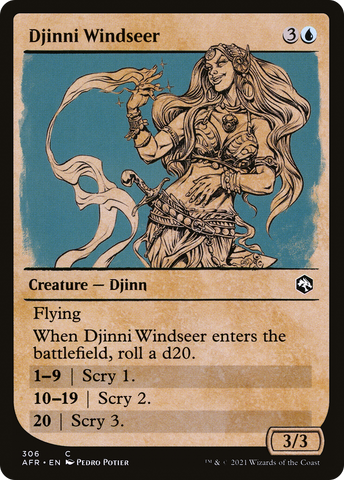 Djinni Windseer (Showcase) [Dungeons & Dragons: Adventures in the Forgotten Realms] - The Mythic Store | 24h Order Processing