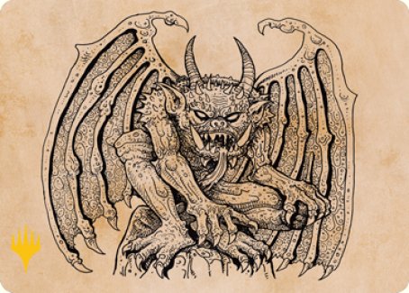 Cloister Gargoyle (Showcase) Art Card (Gold-Stamped Signature) [Dungeons & Dragons: Adventures in the Forgotten Realms Art Series] - The Mythic Store | 24h Order Processing