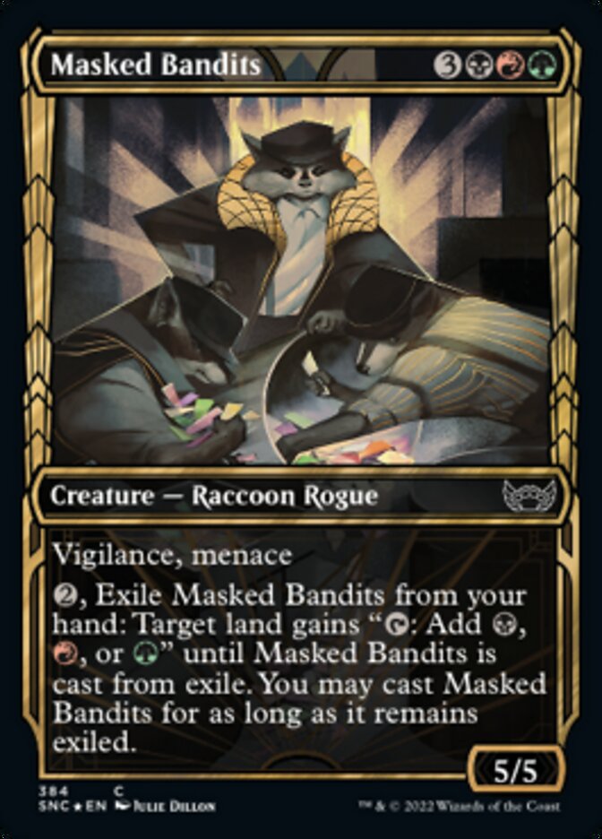 Masked Bandits (Showcase Golden Age Gilded Foil) [Streets of New Capenna] - The Mythic Store | 24h Order Processing