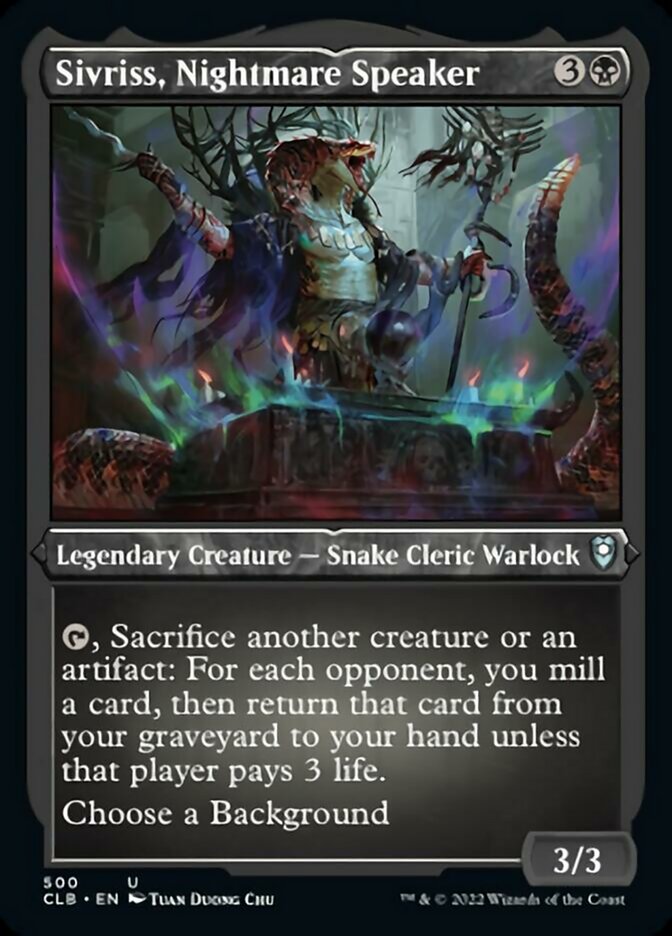 Sivriss, Nightmare Speaker (Foil Etched) [Commander Legends: Battle for Baldur's Gate] - The Mythic Store | 24h Order Processing