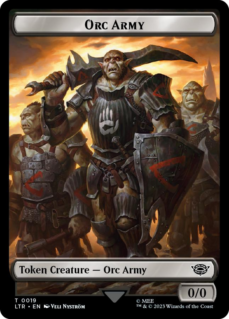 Orc Army (0019) // Food (0024) Double-Sided Token (Surge Foil) [The Lord of the Rings: Tales of Middle-Earth Tokens] - The Mythic Store | 24h Order Processing