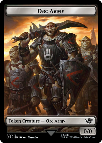 Orc Army (0019) // Food (0024) Double-Sided Token (Surge Foil) [The Lord of the Rings: Tales of Middle-Earth Tokens] - The Mythic Store | 24h Order Processing