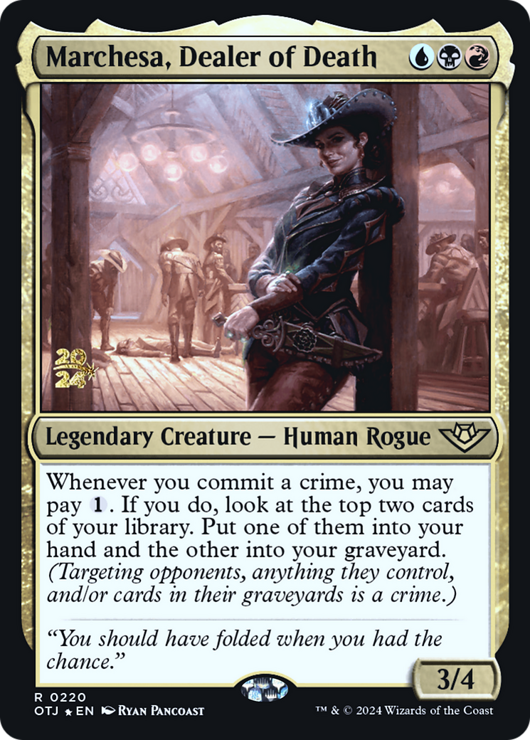 Marchesa, Dealer of Death [Outlaws of Thunder Junction Prerelease Promos] - The Mythic Store | 24h Order Processing