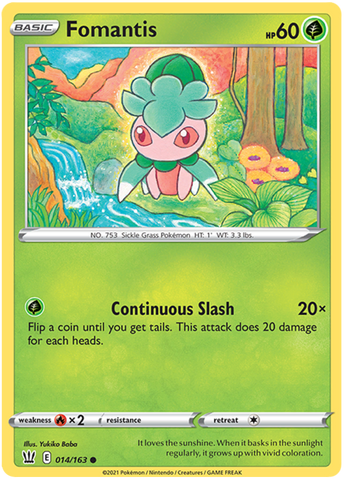 Fomantis (014/163) [Sword & Shield: Battle Styles] - The Mythic Store | 24h Order Processing