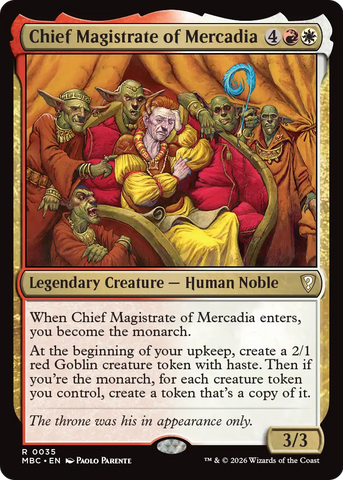 Chief Magistrate of Mercadia [Mystery Booster: Commander Edition] - The Mythic Store | 24h Order Processing