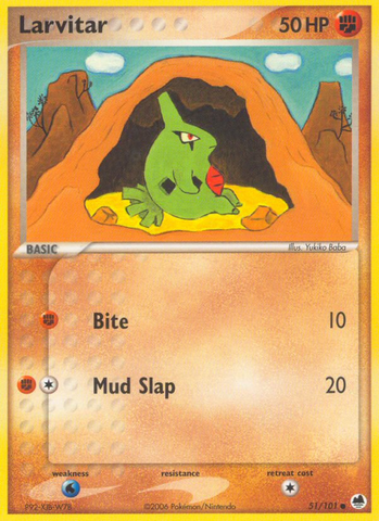 Larvitar (51/101) [EX: Dragon Frontiers] - The Mythic Store | 24h Order Processing