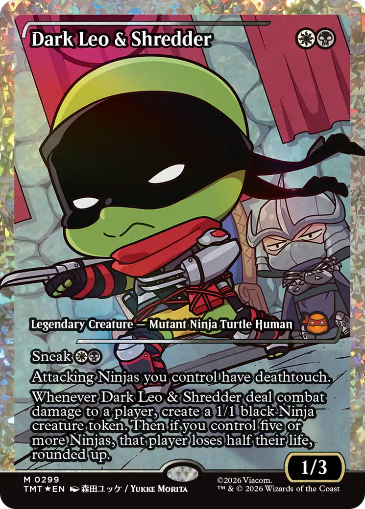 Dark Leo & Shredder (Showcase) (Fracture Foil) [Teenage Mutant Ninja Turtles] - The Mythic Store | 24h Order Processing