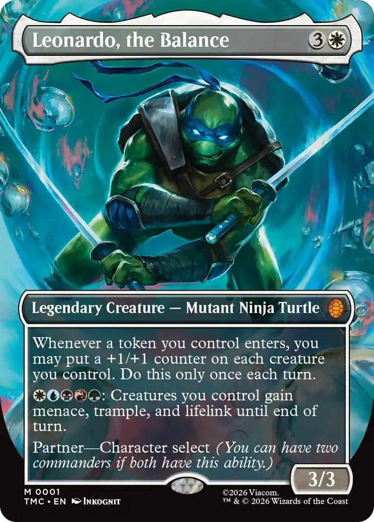 Leonardo, the Balance (Borderless) [Teenage Mutant Ninja Turtles Commander] - The Mythic Store | 24h Order Processing