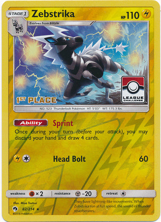Zebstrika (82/214) (League Promo 1st Place) [Sun & Moon: Lost Thunder] - The Mythic Store | 24h Order Processing