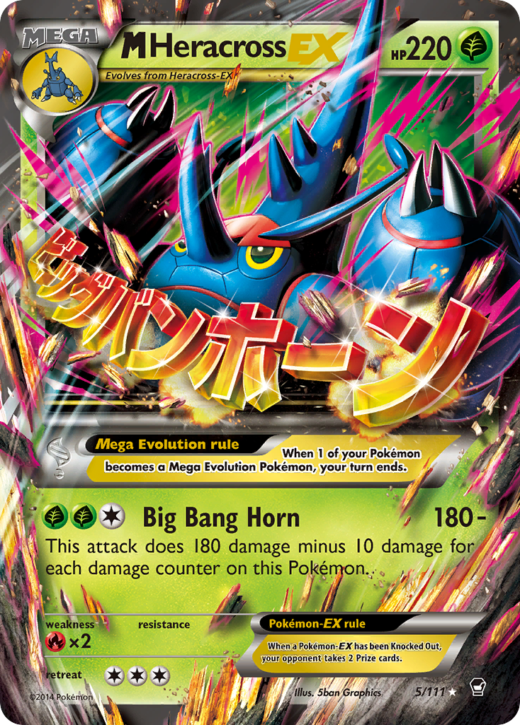M Heracross EX (5/111) [XY: Furious Fists] - The Mythic Store | 24h Order Processing