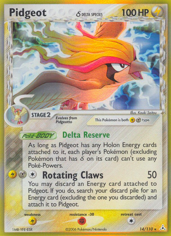 Pidgeot (14/110) (Delta Species) [EX: Holon Phantoms] - The Mythic Store | 24h Order Processing
