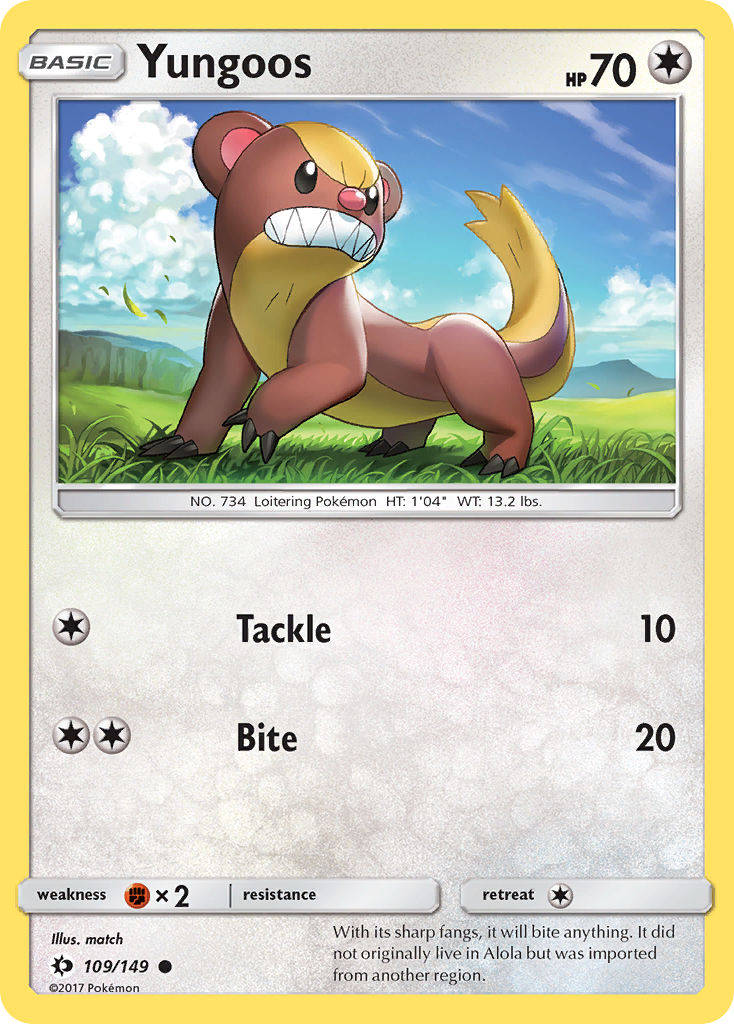 Yungoos (109/149) [Sun & Moon: Base Set] - The Mythic Store | 24h Order Processing