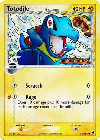 Totodile (67/101) (Delta Species) (Stamped) [EX: Dragon Frontiers] - The Mythic Store | 24h Order Processing