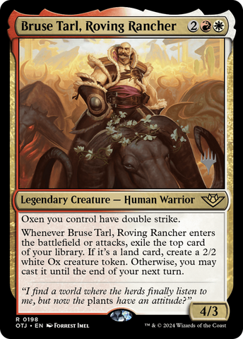 Bruse Tarl, Roving Rancher (Promo Pack) [Outlaws of Thunder Junction Promos] - The Mythic Store | 24h Order Processing
