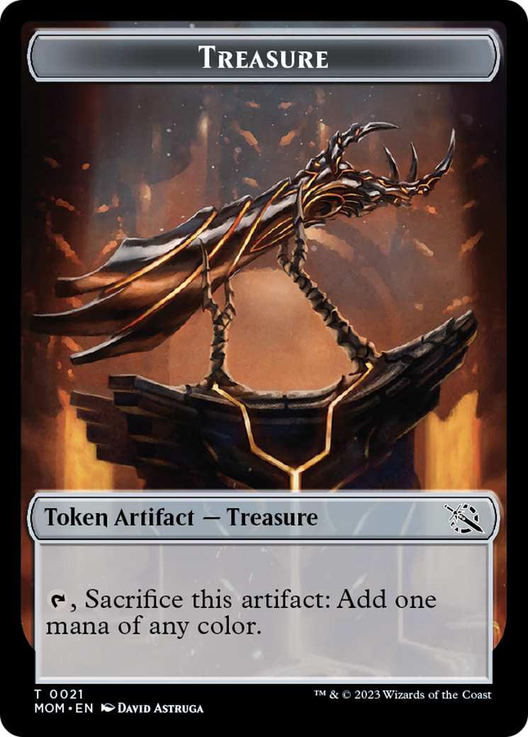 Treasure (21) // Phyrexian Saproling Double-Sided Token [March of the Machine Tokens] - The Mythic Store | 24h Order Processing