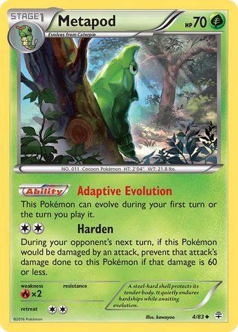 Metapod (4/83) [XY: Generations] - The Mythic Store | 24h Order Processing