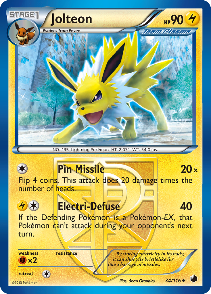 Jolteon (34/116) [Black & White: Plasma Freeze] - The Mythic Store | 24h Order Processing