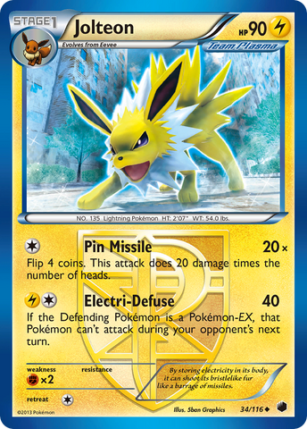 Jolteon (34/116) [Black & White: Plasma Freeze] - The Mythic Store | 24h Order Processing
