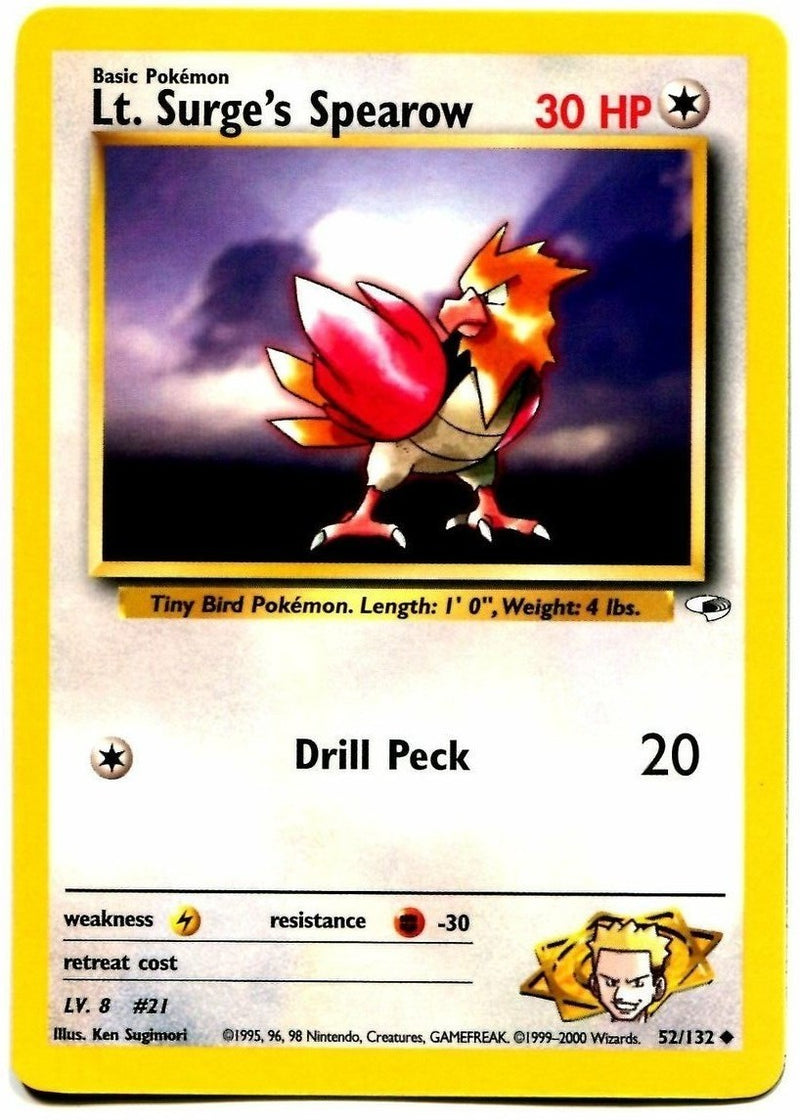 Lt. Surge's Spearow (52/132) [Gym Heroes Unlimited] - The Mythic Store | 24h Order Processing