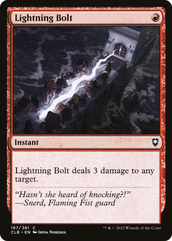Lightning Bolt [Commander Legends: Battle for Baldur's Gate] - The Mythic Store | 24h Order Processing