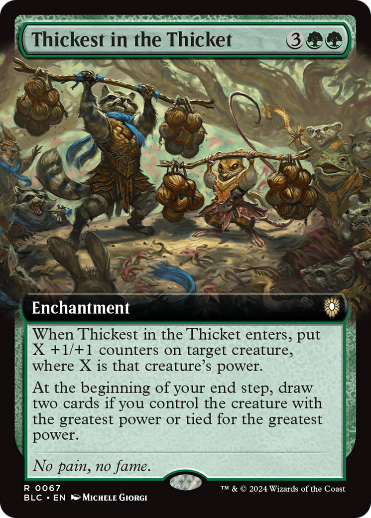 Thickest in the Thicket (Extended Art) [Bloomburrow Commander] - The Mythic Store | 24h Order Processing