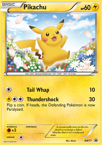 Pikachu (BW77) [Black & White: Black Star Promos] - The Mythic Store | 24h Order Processing
