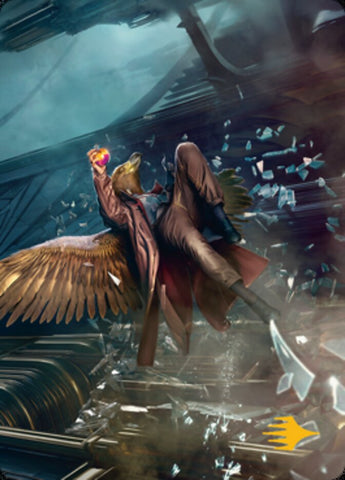 Skyway Robber Art Card (Gold-Stamped Signature) [Streets of New Capenna Art Series] - The Mythic Store | 24h Order Processing