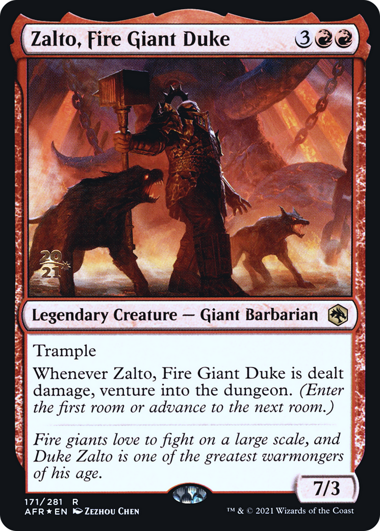 Zalto, Fire Giant Duke [Dungeons & Dragons: Adventures in the Forgotten Realms Prerelease Promos] - The Mythic Store | 24h Order Processing